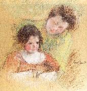 Mary Cassatt Reine Leaning Over Margot's Shoulder oil painting picture wholesale